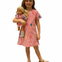 The Tatiana Pink Striped Embroidered Dress for Girls