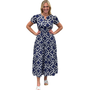 The Sydney Cinch Waist Dress in Hourglass Blue and White
