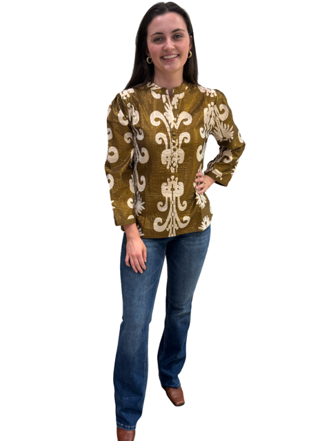 The Addison Top in Brown Gold Metallic — view 6