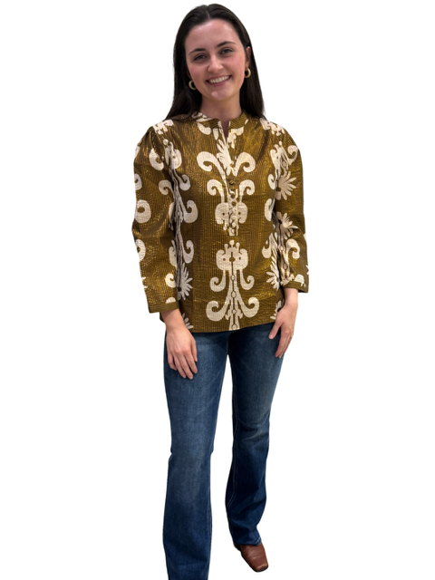 The Addison Top in Brown Gold Metallic — view 5