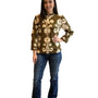 The Addison Top in Brown Gold Metallic