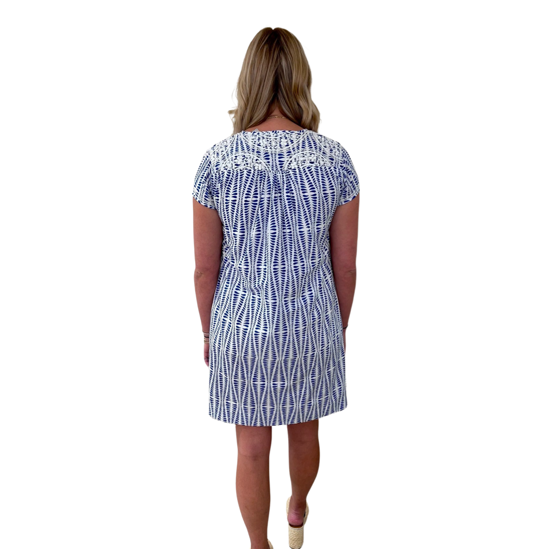 The Key Biscayne Embroidered Cotton Dress — view 5