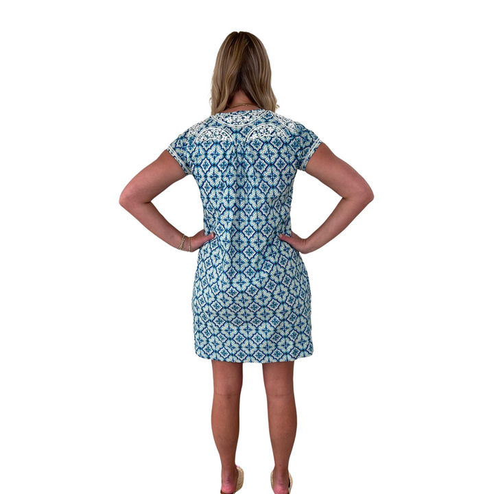 The Key Biscayne Embroidered Cotton Dress — view 13