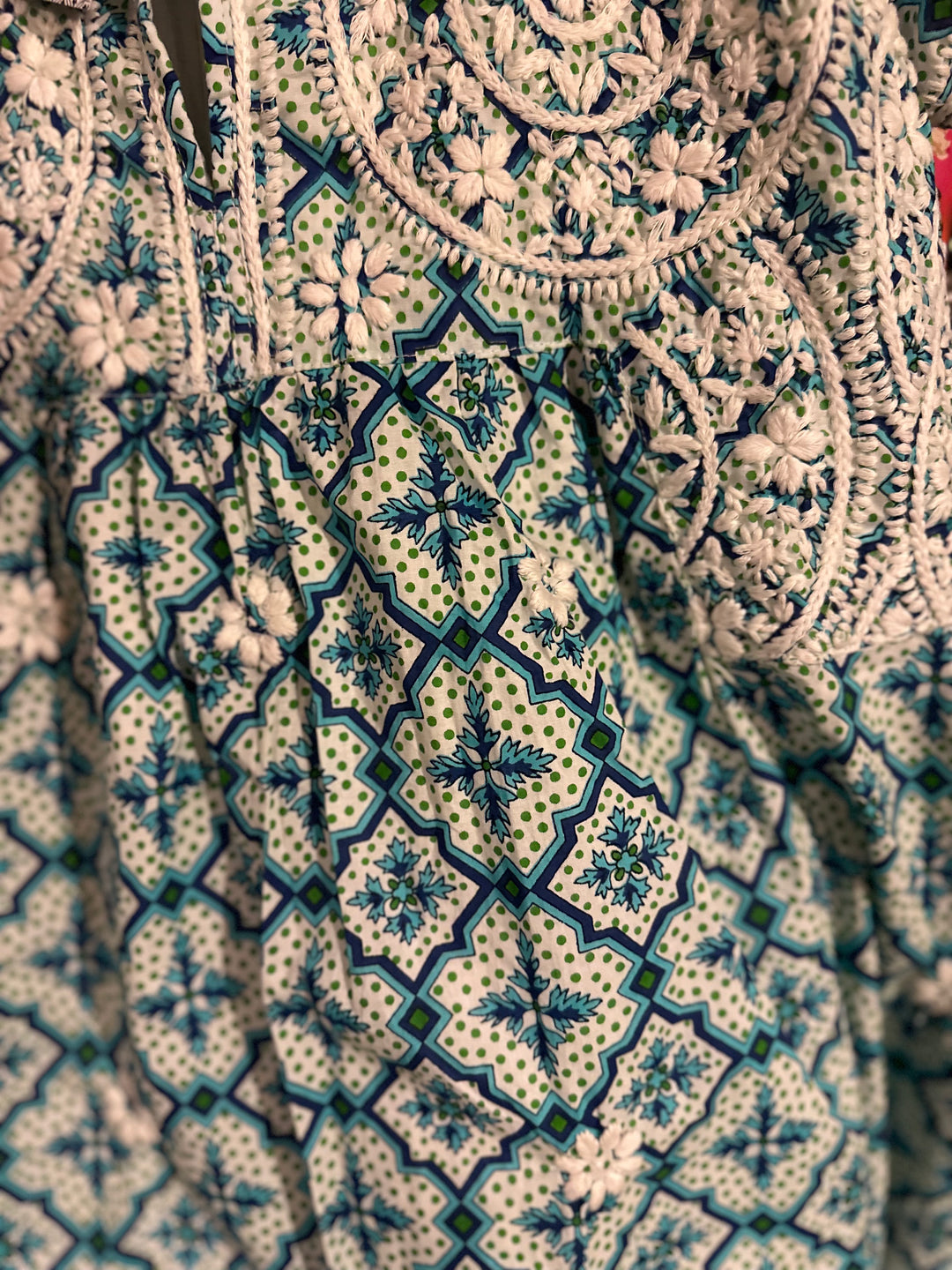 The Key Biscayne Embroidered Cotton Dress — view 7