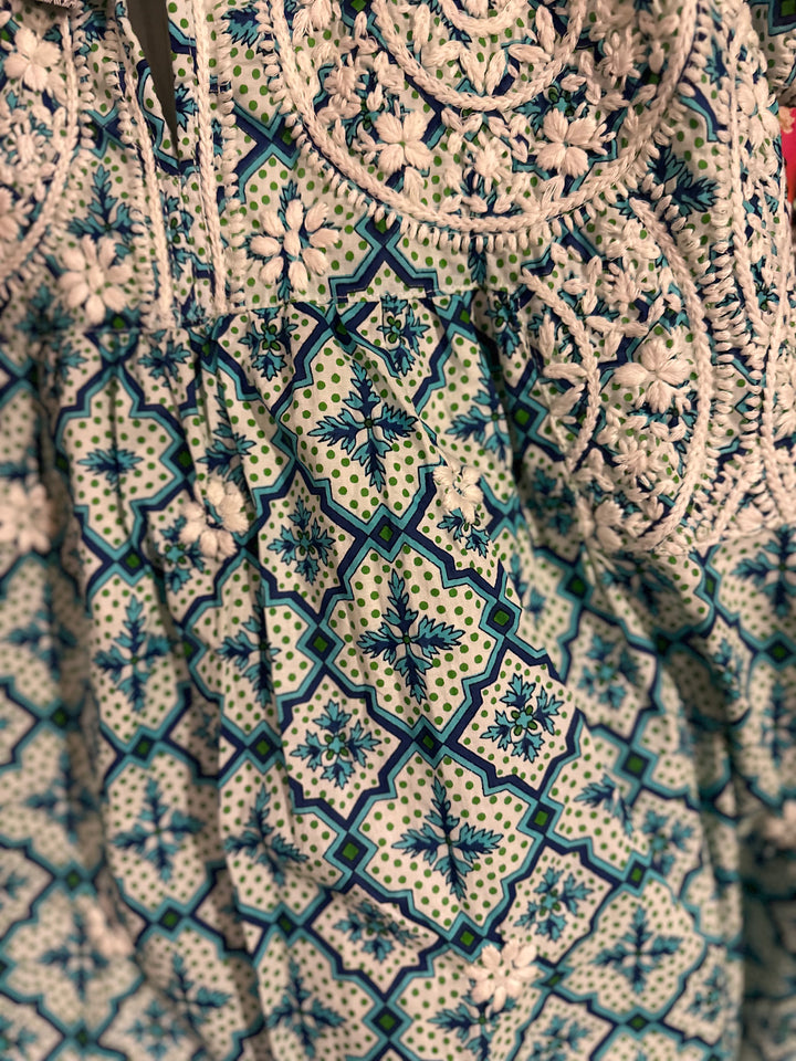 The Key Biscayne Embroidered Cotton Dress — view 7