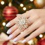 Bubble Stone Snowflake Stretch Ring