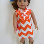 Orange Chevron Doll Dress