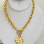 Handcast Gold Compass Front-Toggle Necklace