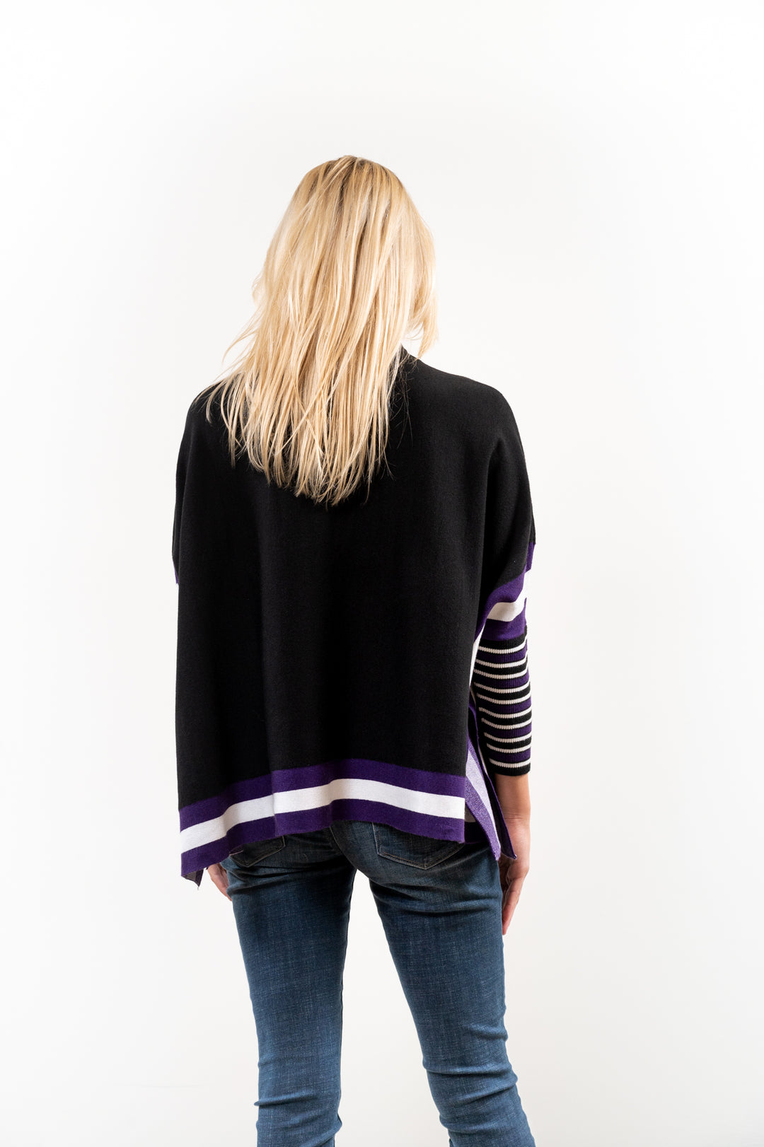 The Gillian Gameday and Beyond Striped Poncho — view 5
