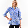 The Mason Top in Brilliant Blue Floral