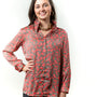 The Emory Ruffle Collar Tunic in Coral