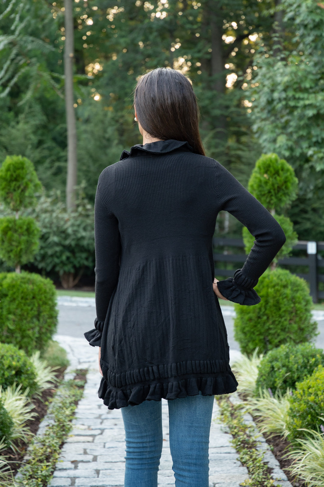 The Paige Ruffle Cardigan — view 3