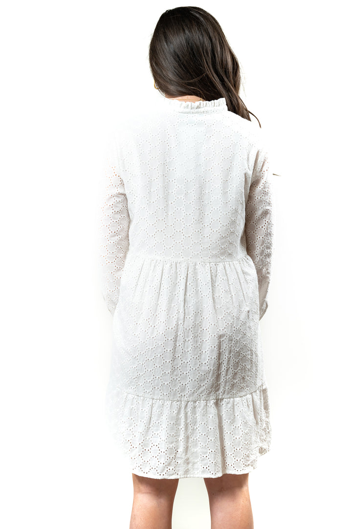 The Lilliana White Eyelet Dress — view 4