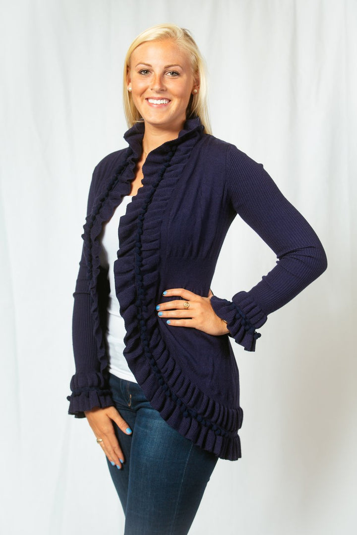 The Paige Ruffle Cardigan — view 10