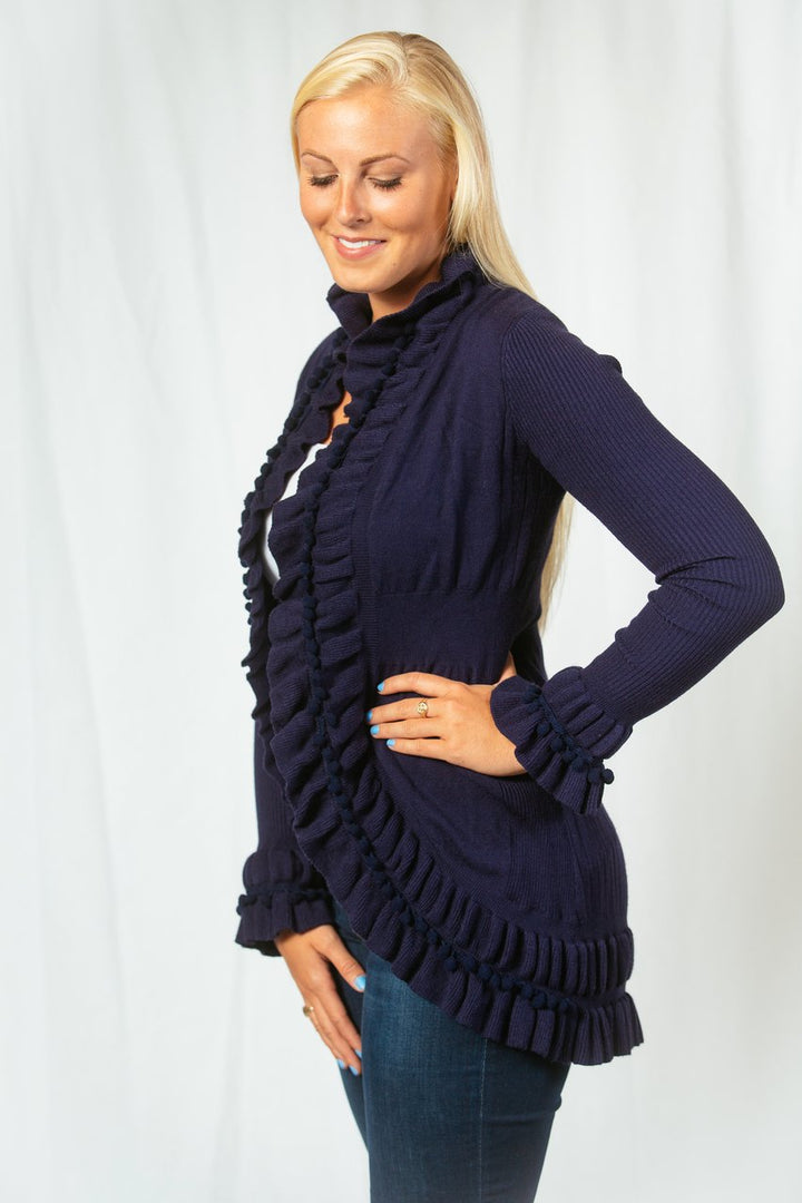 The Paige Ruffle Cardigan — view 11