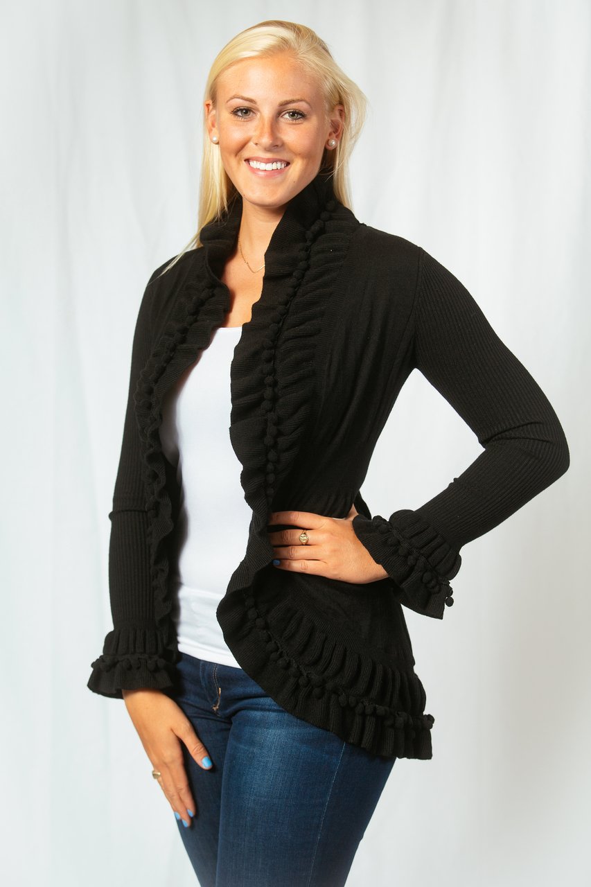 The Paige Ruffle Cardigan — view 7