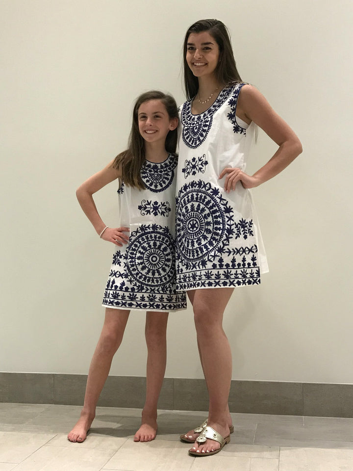 The Celia Embroidered Shift Dress for Girls — view 3