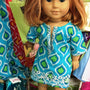 The Kendall Embroidered Doll Dress in Turquoise
