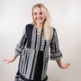 The Alexandra Dress in Black and White Jacquard