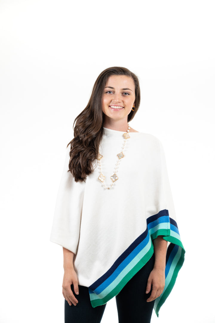 The Perry Striped Poncho — view 5