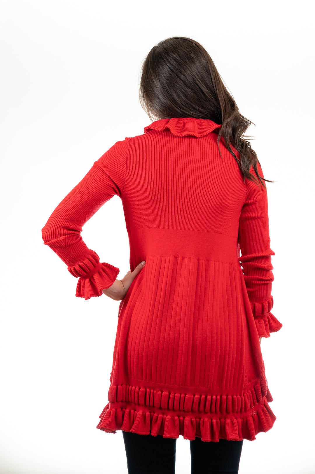 The Paige Ruffle Cardigan – Liza Byrd