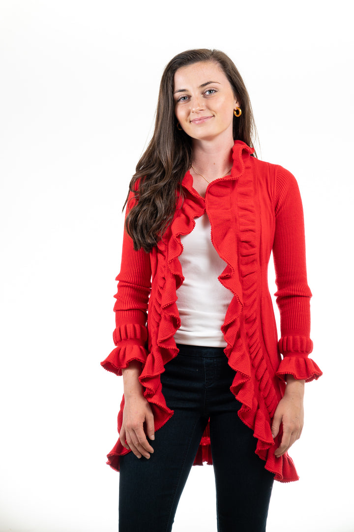 The Paige Ruffle Cardigan — view 16