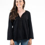 The Gigi Scroll Knit Tunic in Ribbon Red