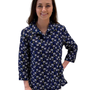 The Mimi Button Front Tunic in Navy Floral