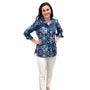 The Mimi Side Pocket Tunic In Multi colored Navy Print