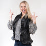 The Miller Textured Ruffle Vest in Black