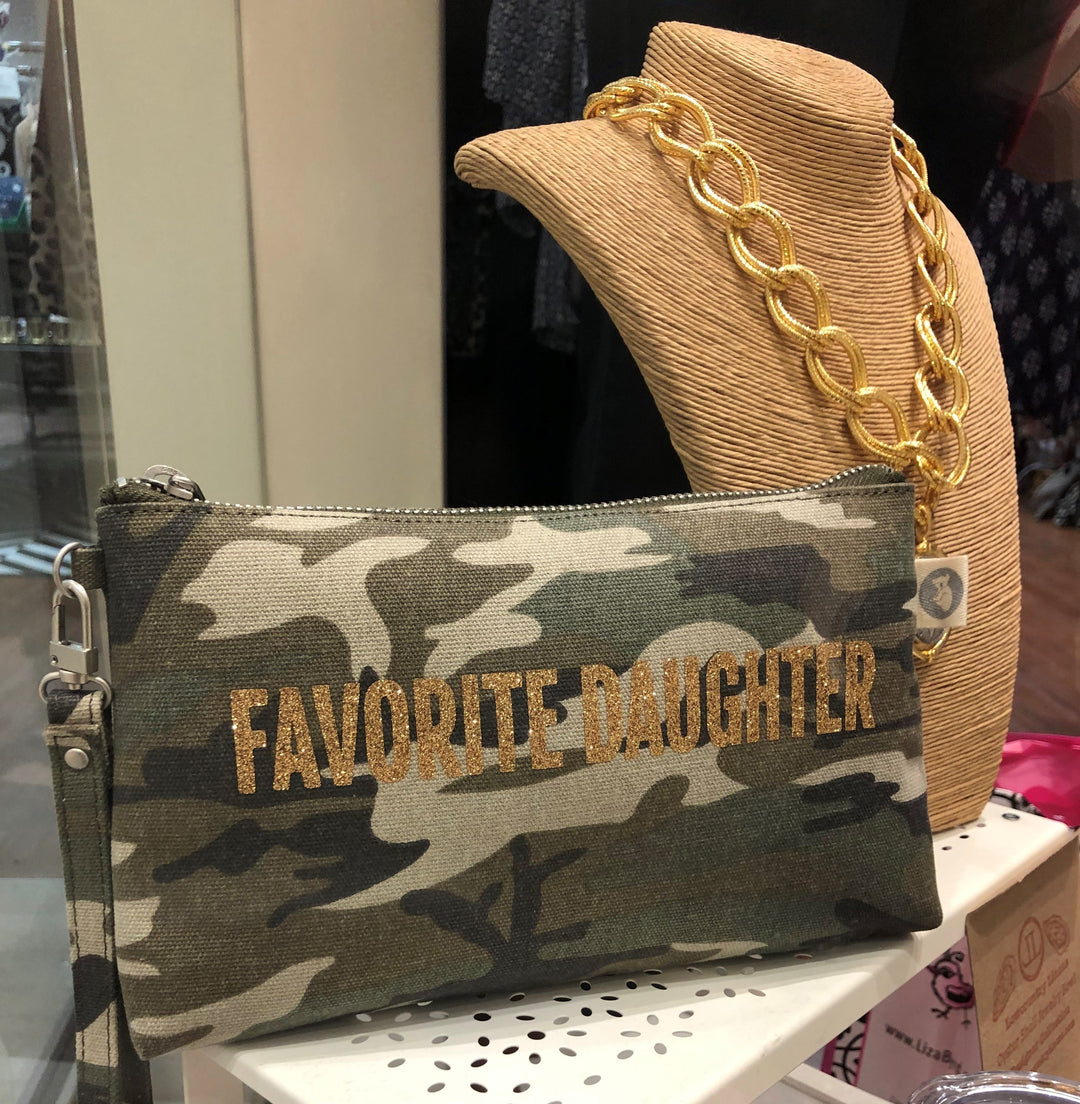 Favorite Daughter Camouflage Wristlet Bag