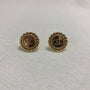 Re-Purposed Gold Button Earring in Gold