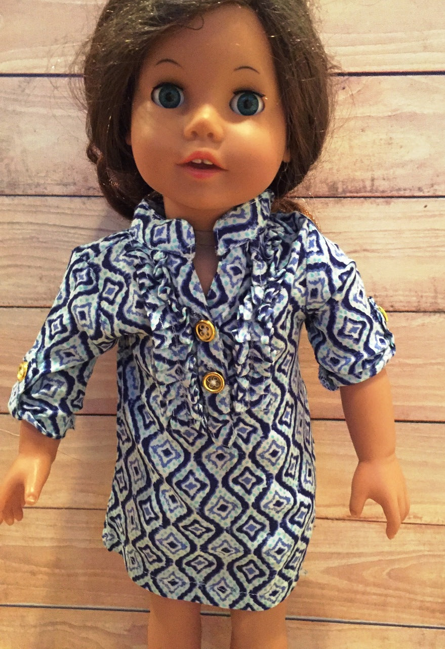 Julia Diamond Print Doll Tunic — view 3
