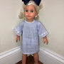 The Bayly Doll Dress in Blue and White