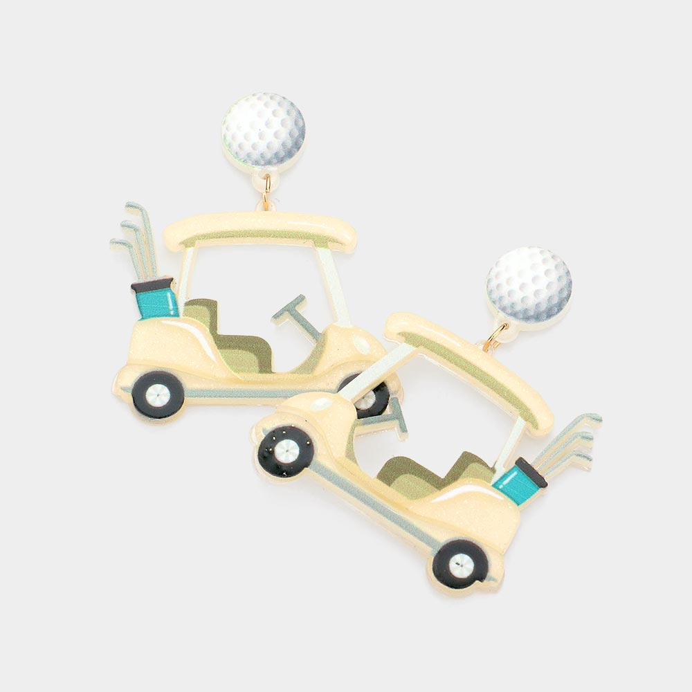 Golf Cart Dangle Earring
