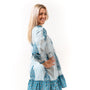 The Cotton Block Print Louisa Dress in Teal