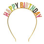 Happy Birthday Colored Enamel Head Band