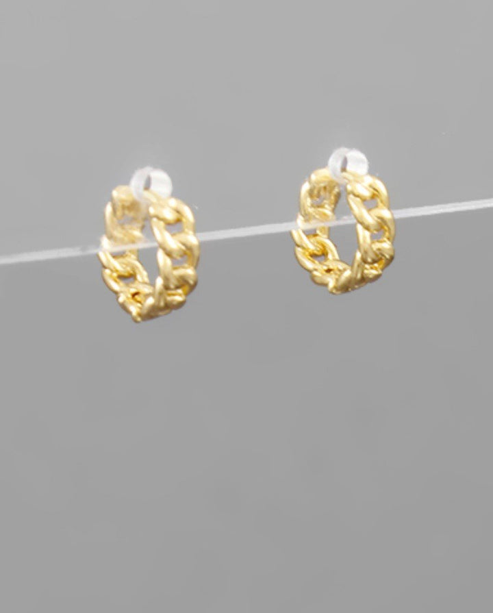 Chain Hoop Huggie Earring