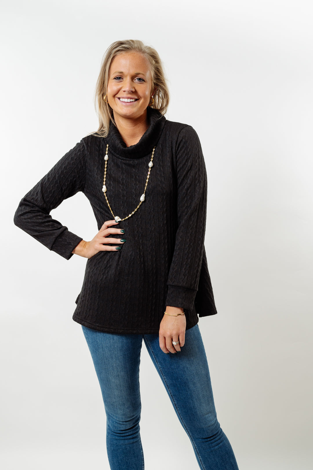 The Haley Cable-Knit Sweater — view 4