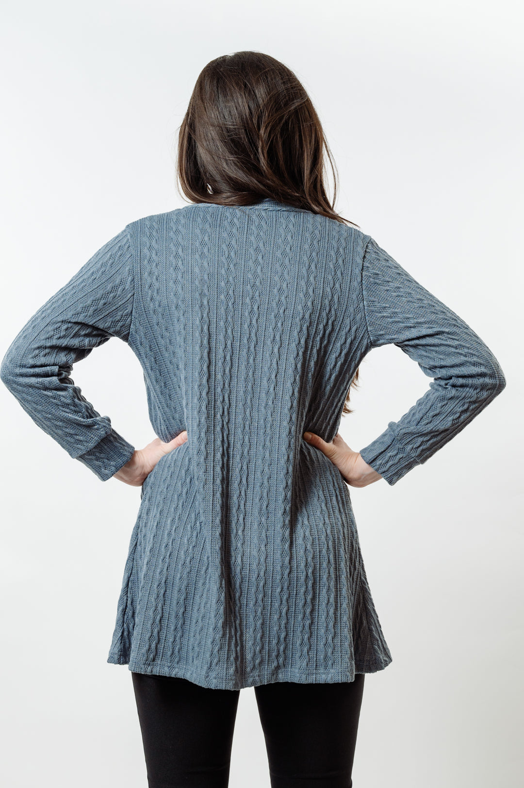 The Lolly Cable Knit Sweater in Grey — view 5