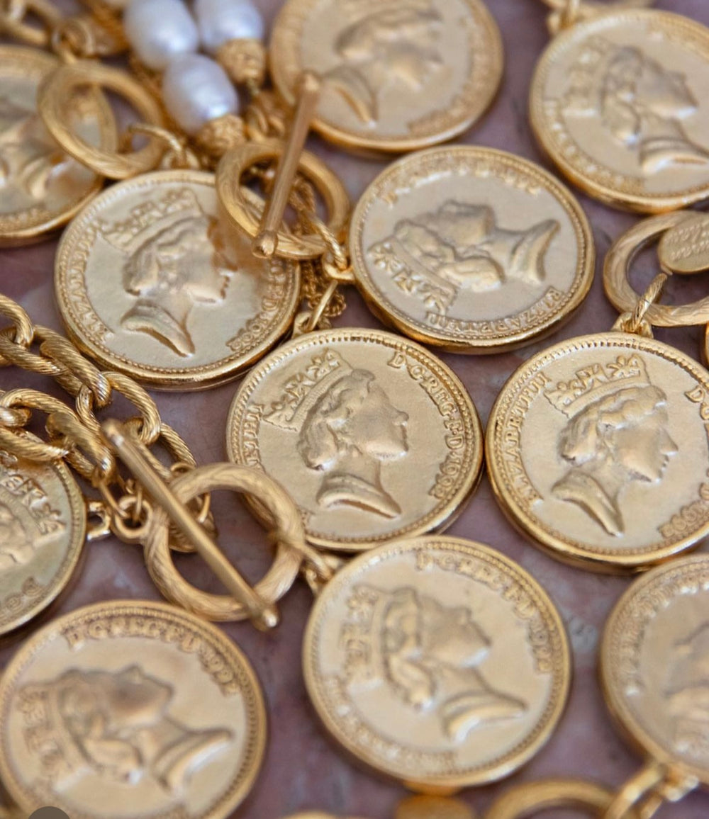 Queen Elizabeth Coin Necklace — view 2