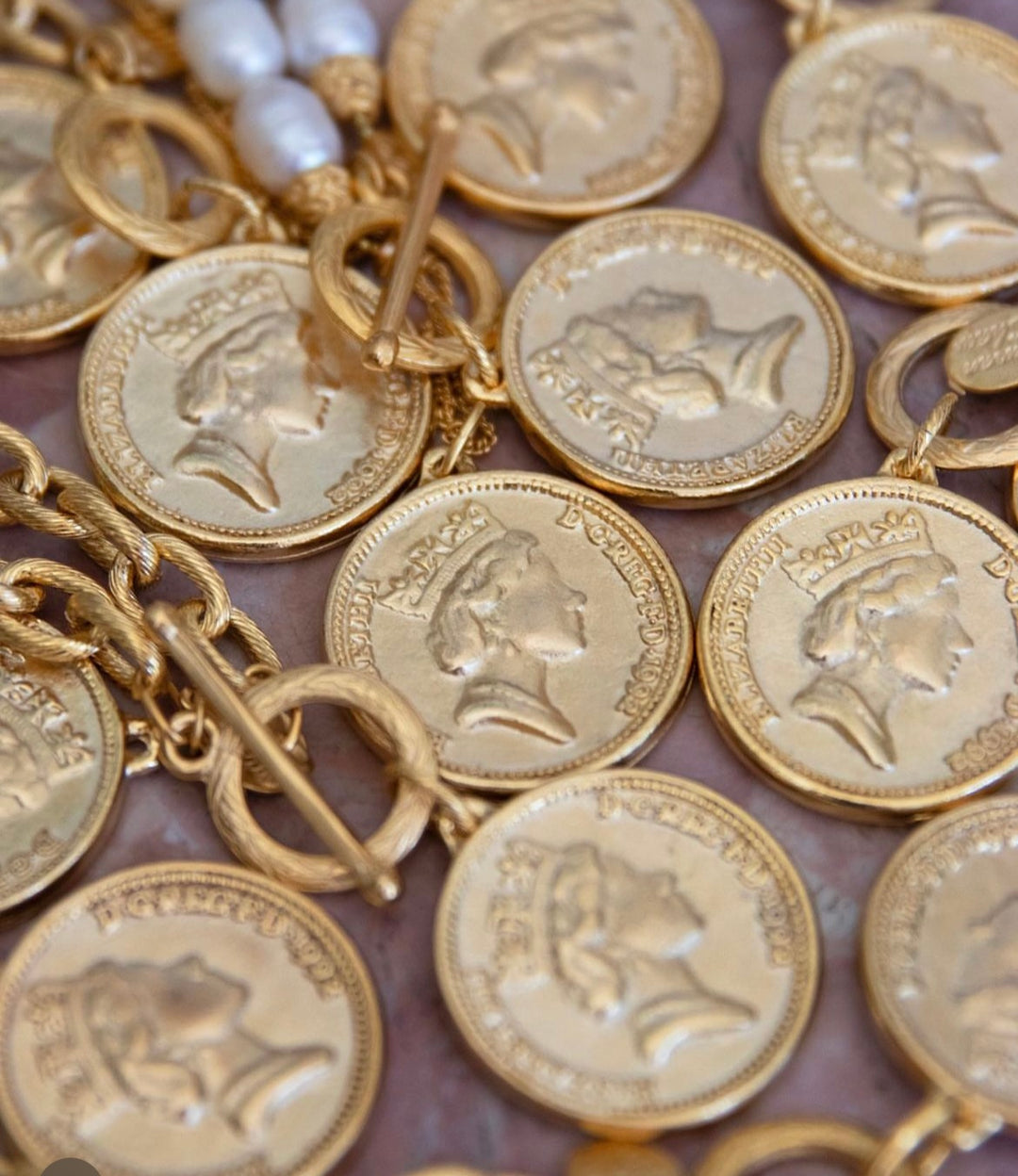 Queen Elizabeth Coin Necklace — view 2