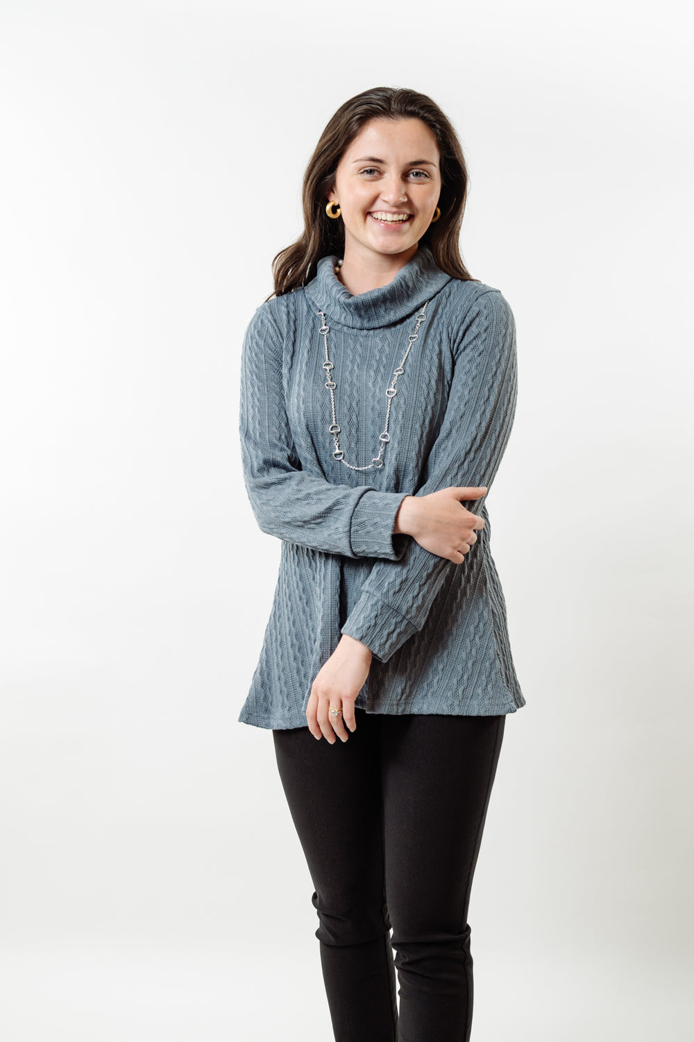 The Haley Cable-Knit Sweater — view 2