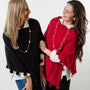 The Rixey Fur Ball Pompom Poncho