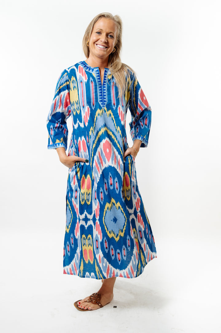 The Kathleen Side Pocket Cotton Kaftan — view 4