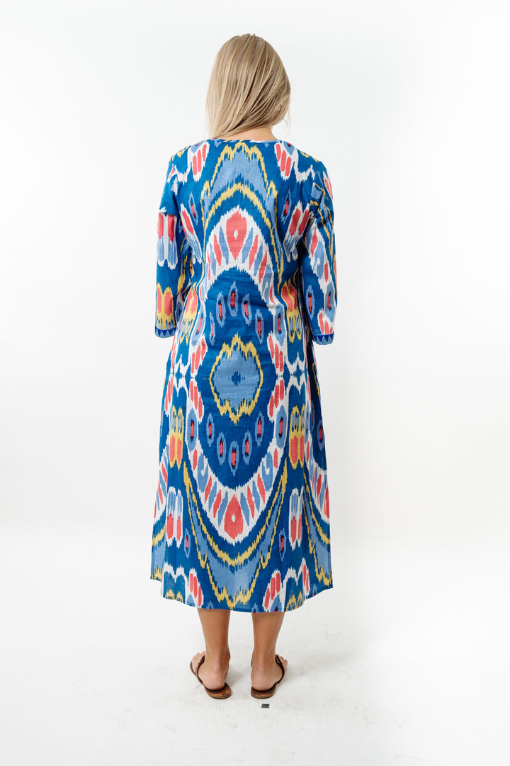 The Kathleen Side Pocket Cotton Kaftan — view 2
