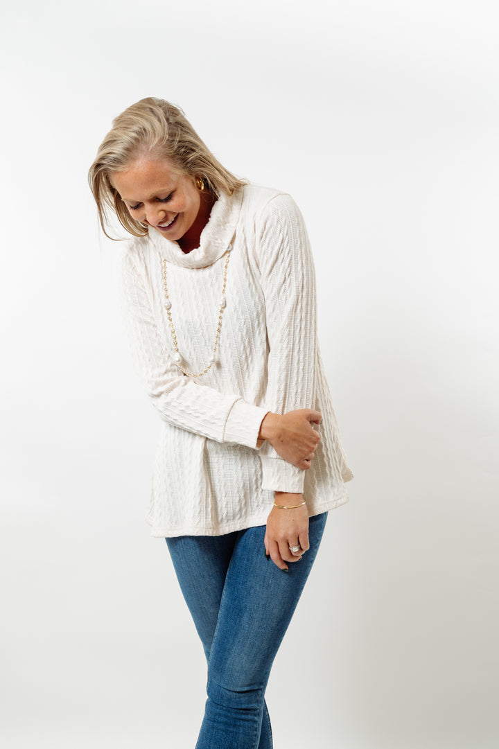 The Haley Cable-Knit Sweater — view 3