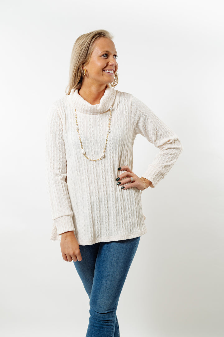 The Haley Cable-Knit Sweater — view 7