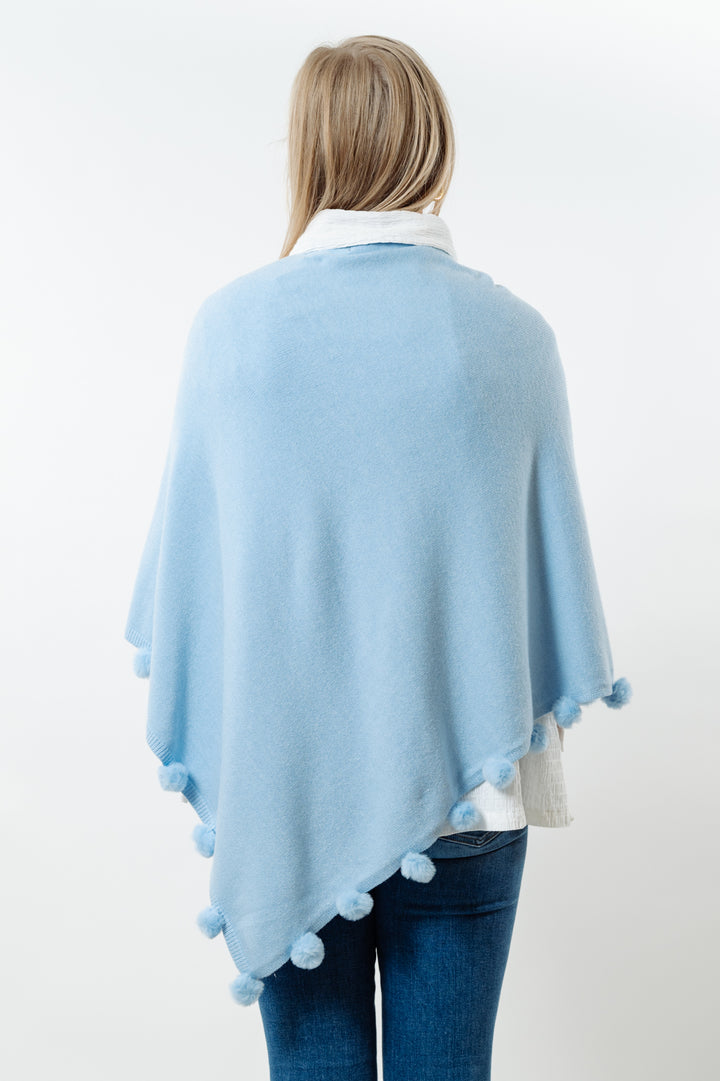The Rixey Fur Ball Pompom Poncho — view 9