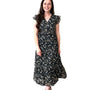 The Ryan Flutter Sleeve Floral Chiffon Dress